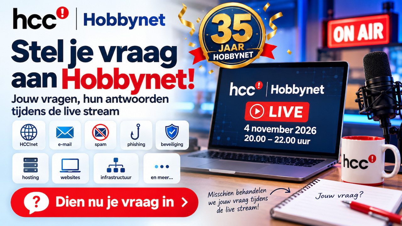 Afbeelding met illustratie yover Hobbynet 35 jaar
